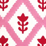 Schumacher 179231 Buti Hand Block Print Pink fabric swatch