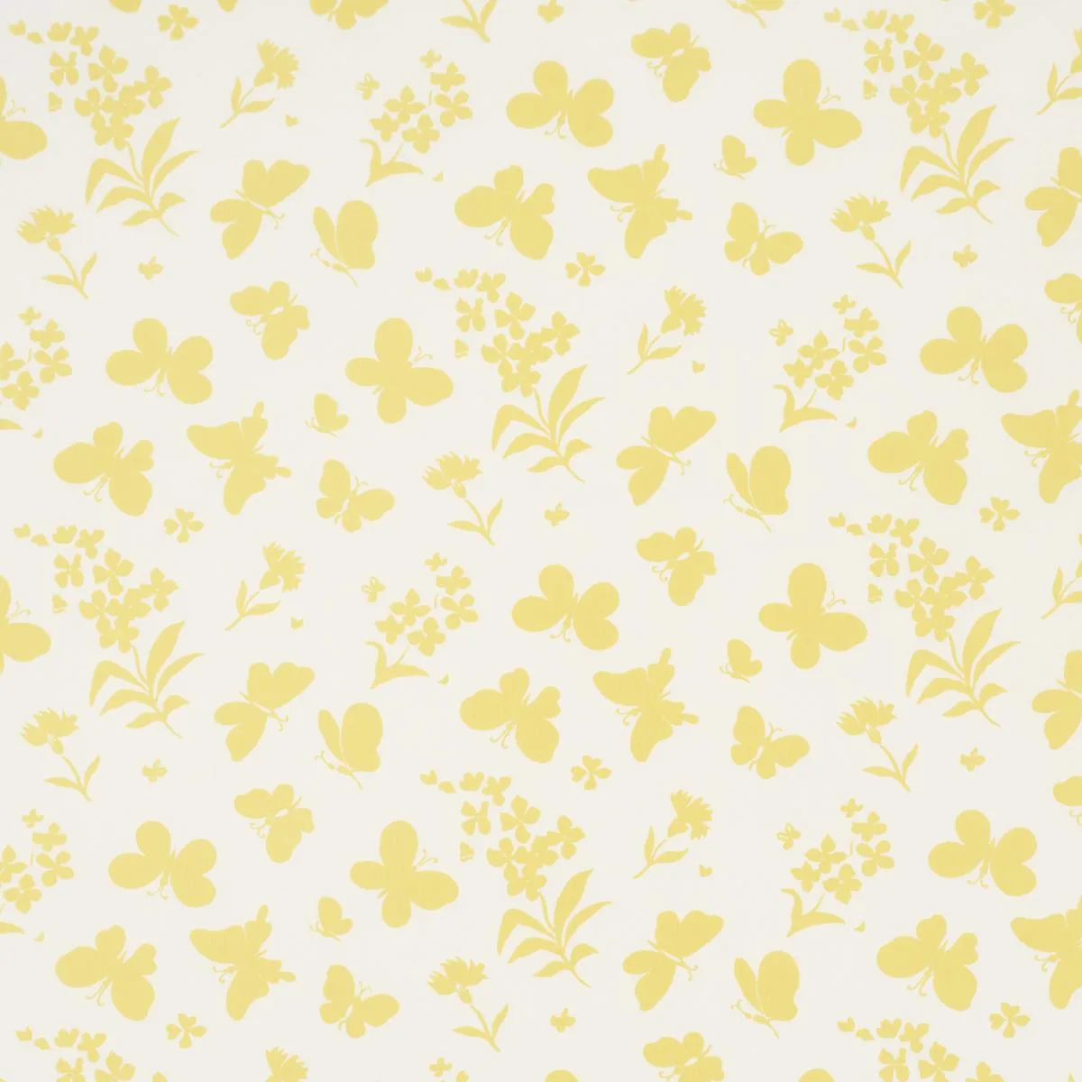 Schumacher TL400000 Butterflies Buttercup fabric swatch