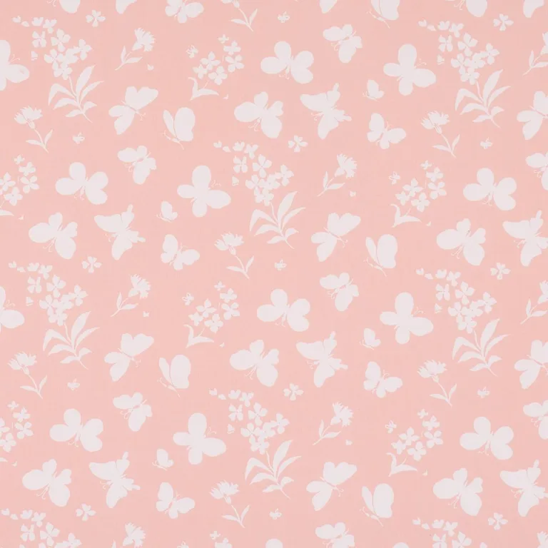 Schumacher TL400001 Butterflies Peach fabric swatch