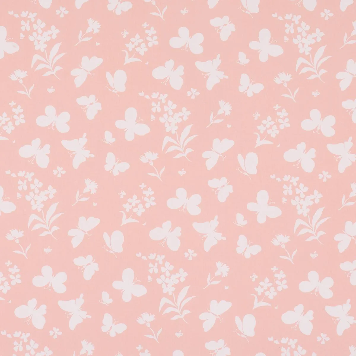 Schumacher TL400001 Butterflies Peach fabric swatch