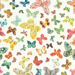 Schumacher 174900 Butterfly Multi fabric swatch