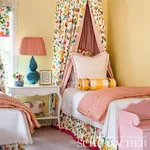 Schumacher 174900 Butterfly Multi fabric swatch