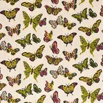 Schumacher 80100 Butterfly éPinglé Spring fabric swatch