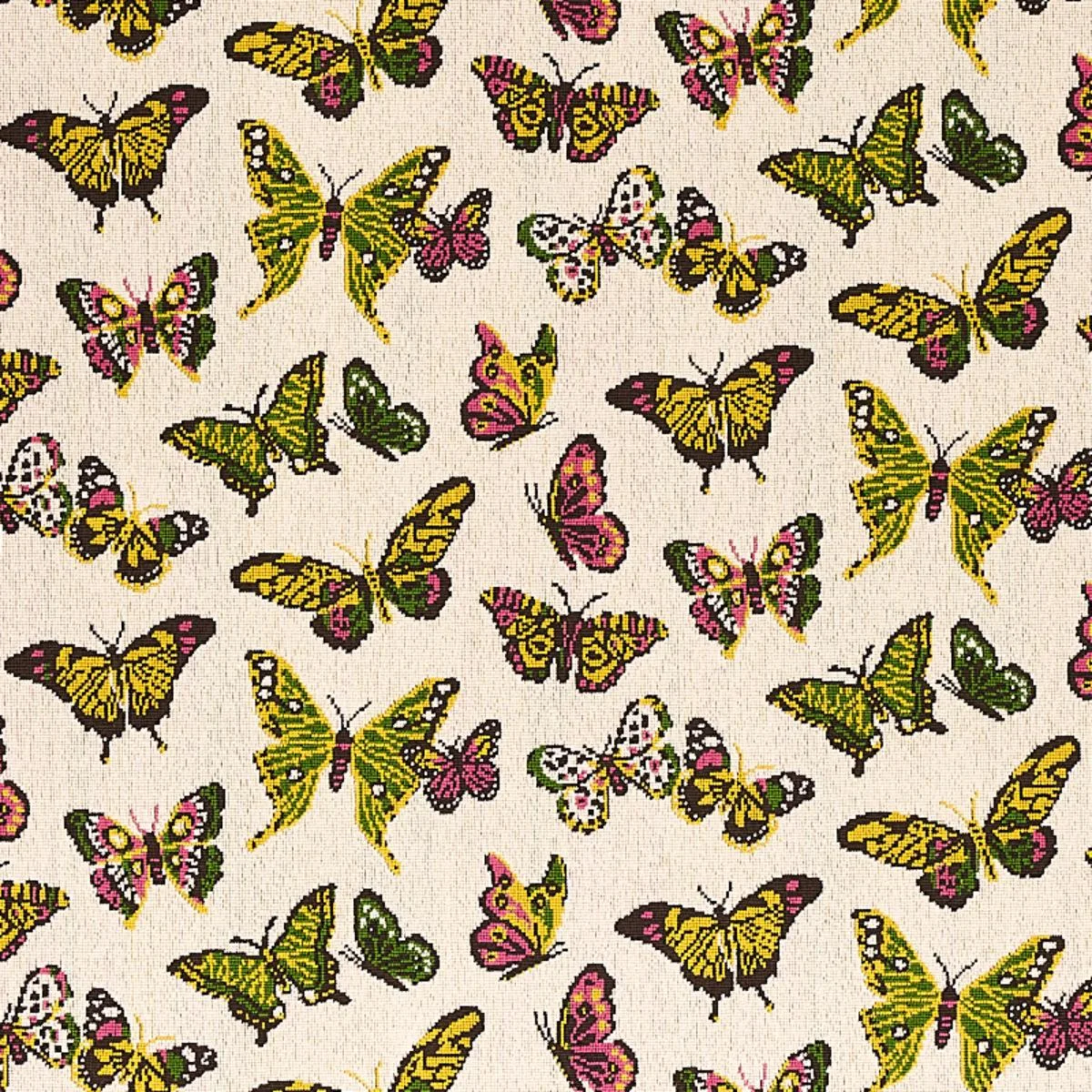 Schumacher 80100 Butterfly éPinglé Spring fabric swatch