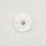 Schumacher 75750 Button Flower Sheer Ivory fabric swatch