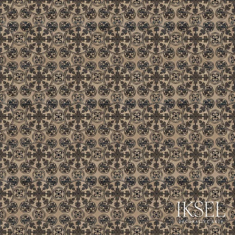 Schumacher RF908CS01 Buyid Goats Original fabric swatch