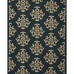 Schumacher 66830 Byron Embroidered Wool Charcoal fabric swatch