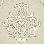Schumacher 66832 Byron Embroidered Wool Oat fabric swatch
