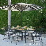 Schumacher 71756 Cabana Stripe Indoor/Outdoor Black fabric swatch