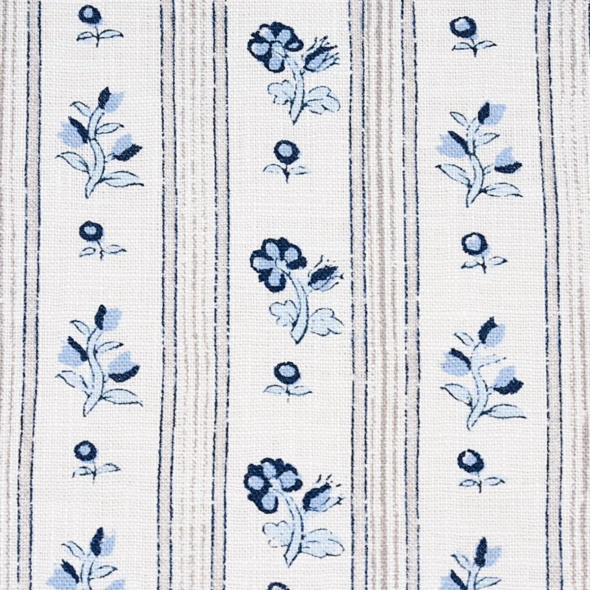 Schumacher 175963 Cabanon Stripe Bleu fabric swatch