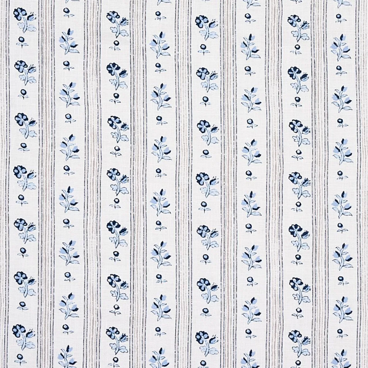 Schumacher 175963 Cabanon Stripe Bleu fabric swatch