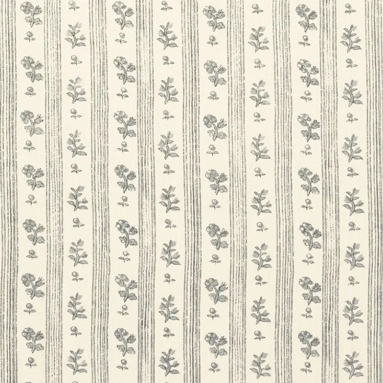 Schumacher 175961 Cabanon Stripe Gris fabric swatch