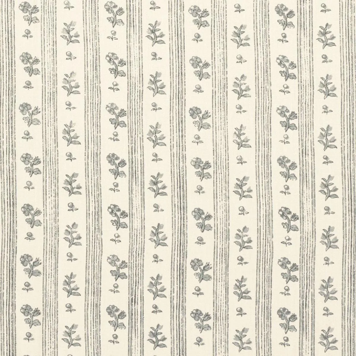 Schumacher 175961 Cabanon Stripe Gris fabric swatch