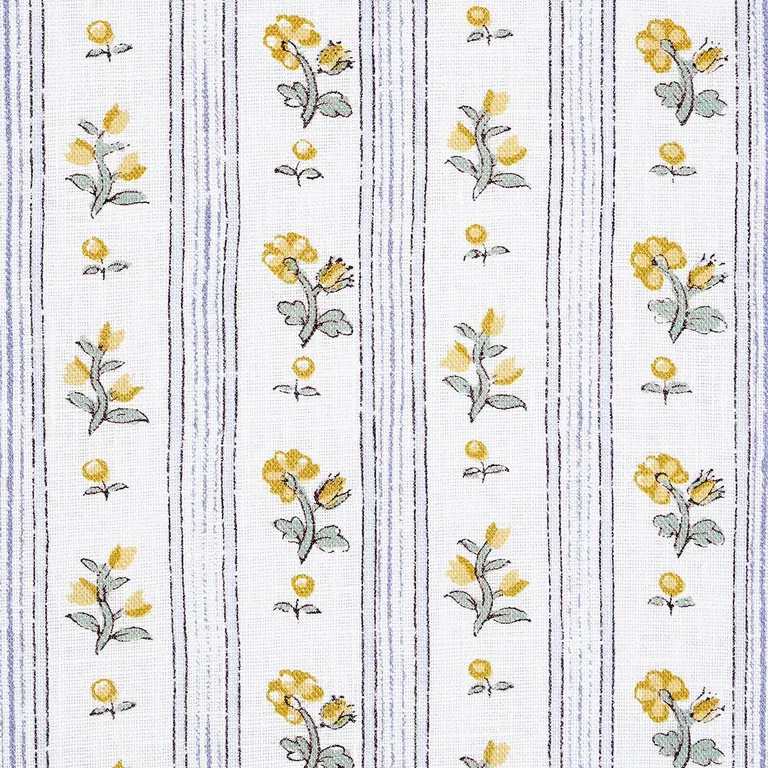 Schumacher 175966 Cabanon Stripe Jaune fabric swatch