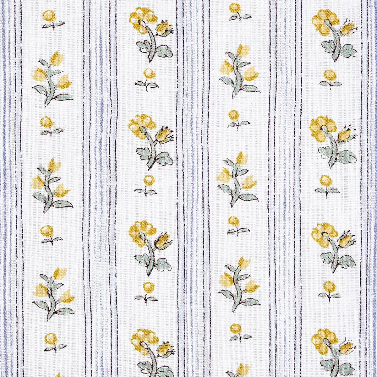 Schumacher 175966 Cabanon Stripe Jaune fabric swatch