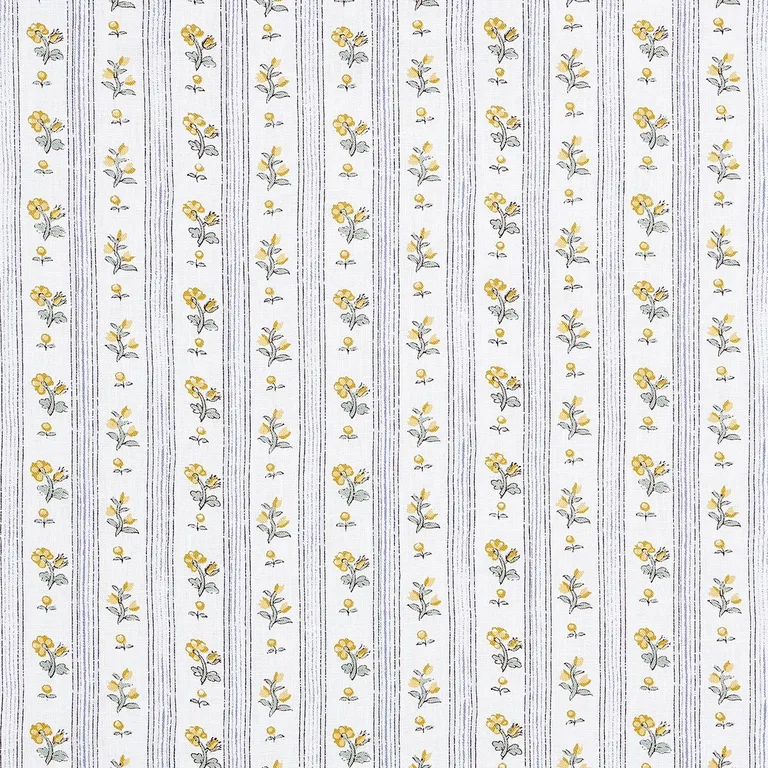 Schumacher 175966 Cabanon Stripe Jaune fabric swatch