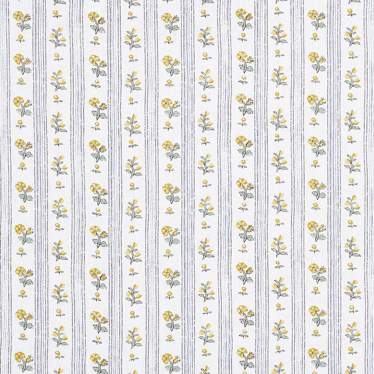 Schumacher 175966 Cabanon Stripe Jaune fabric swatch