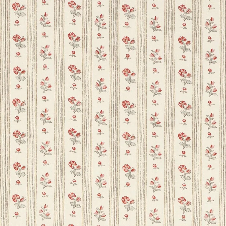 Schumacher 175960 Cabanon Stripe Rouge fabric swatch