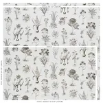 Schumacher 178751 Cabot Botanical Ivory fabric swatch