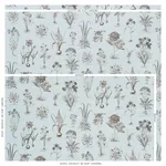 Schumacher 178750 Cabot Botanical Sky fabric swatch