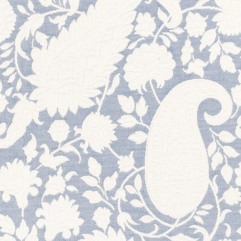 Schumacher 55642 Cachemire Cortona Delft fabric swatch