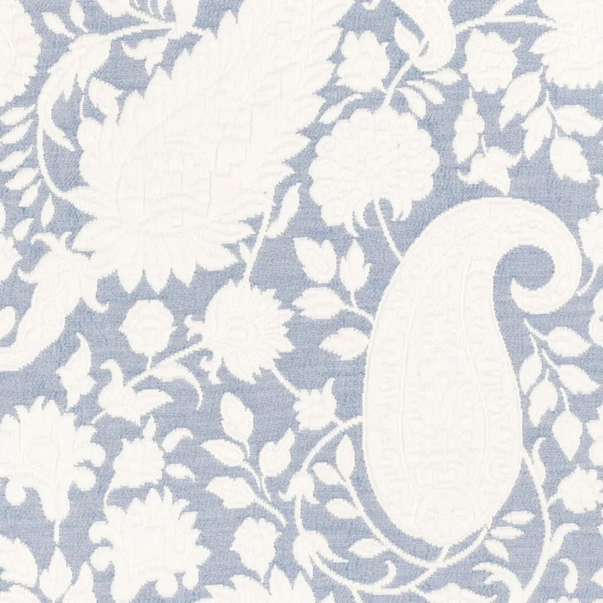Schumacher 55642 Cachemire Cortona Delft fabric swatch