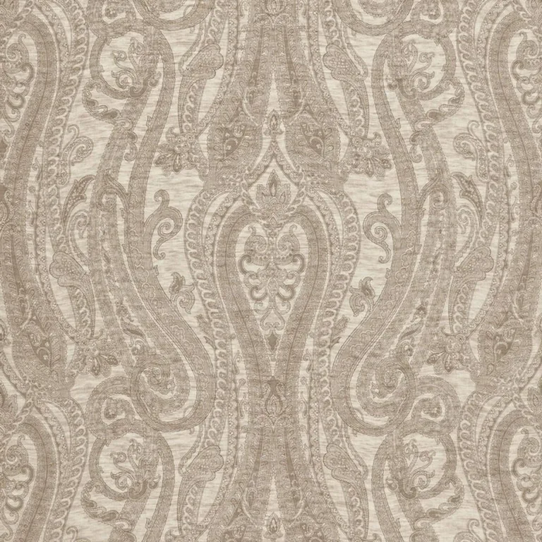 Schumacher 175400 Cachemire Linen Sheer Greige fabric swatch