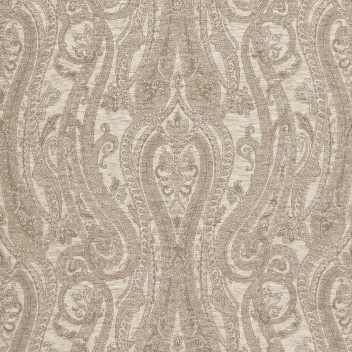 Schumacher 175400 Cachemire Linen Sheer Greige fabric swatch