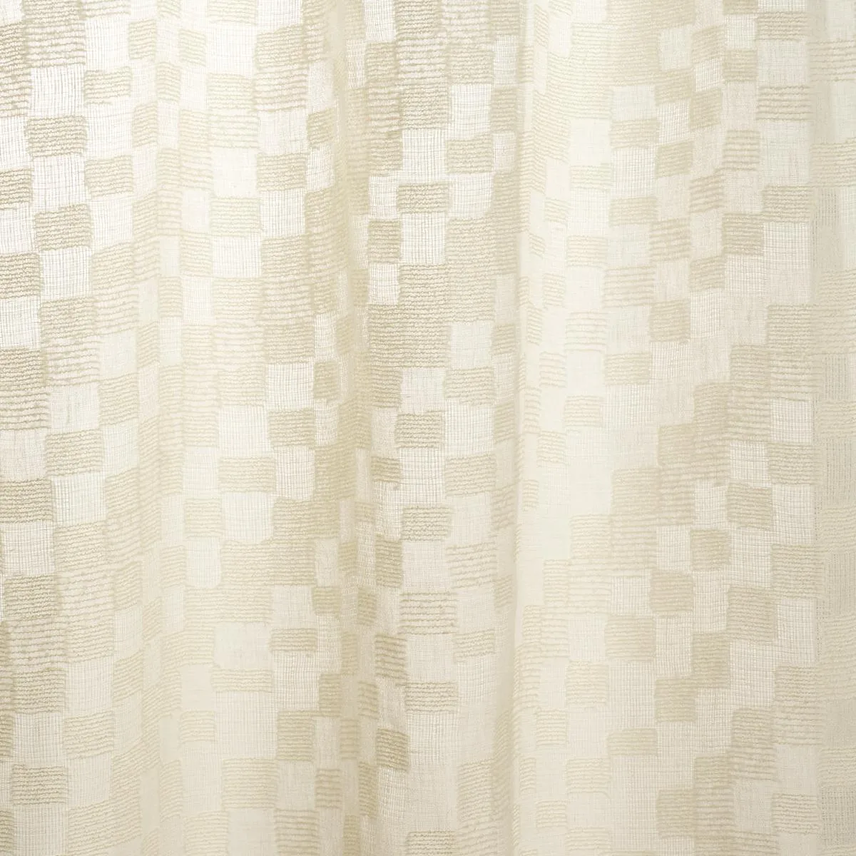 Schumacher 86040 Cadence Linen Sheer Ivory fabric swatch