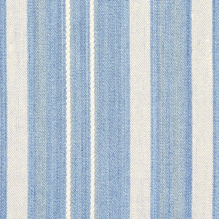 Schumacher 71883 Cajamarca Stripe Chambray fabric swatch