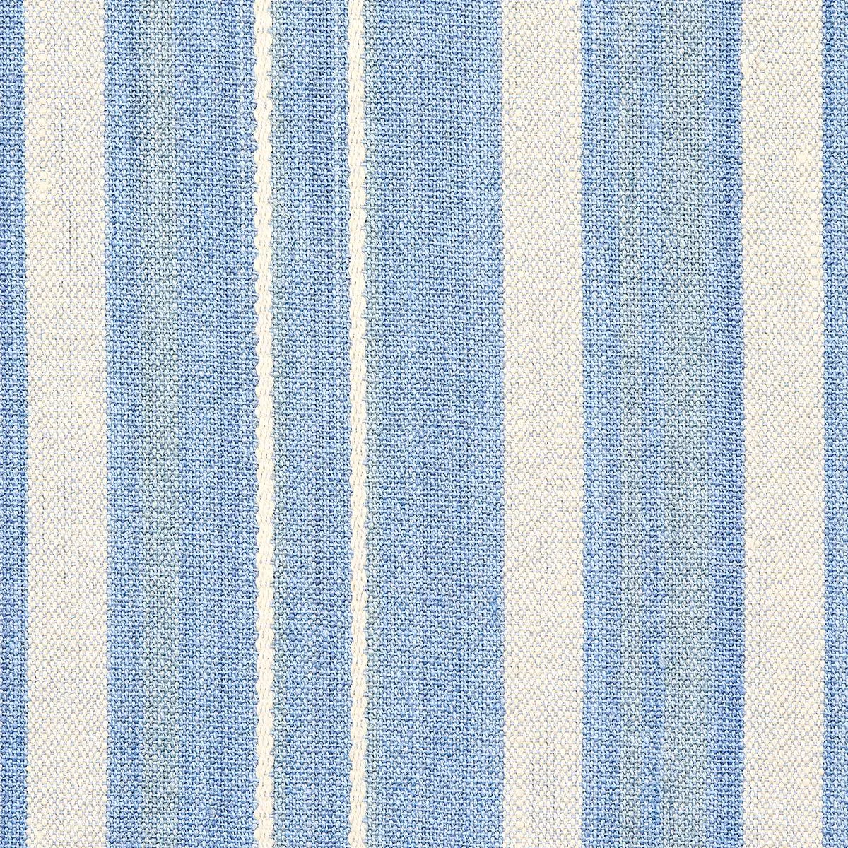 Schumacher 71883 Cajamarca Stripe Chambray fabric swatch