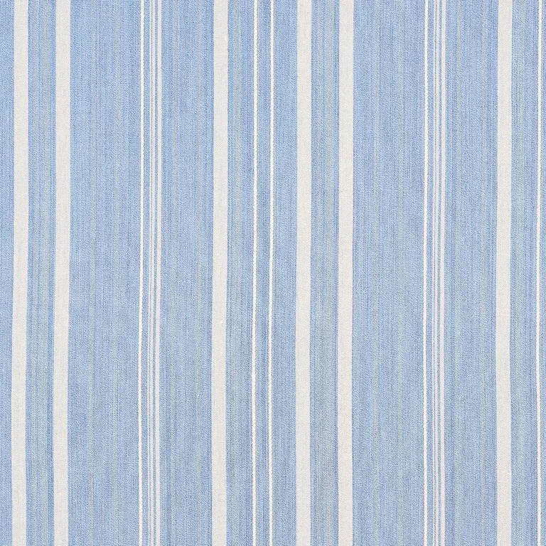 Schumacher 71883 Cajamarca Stripe Chambray fabric swatch