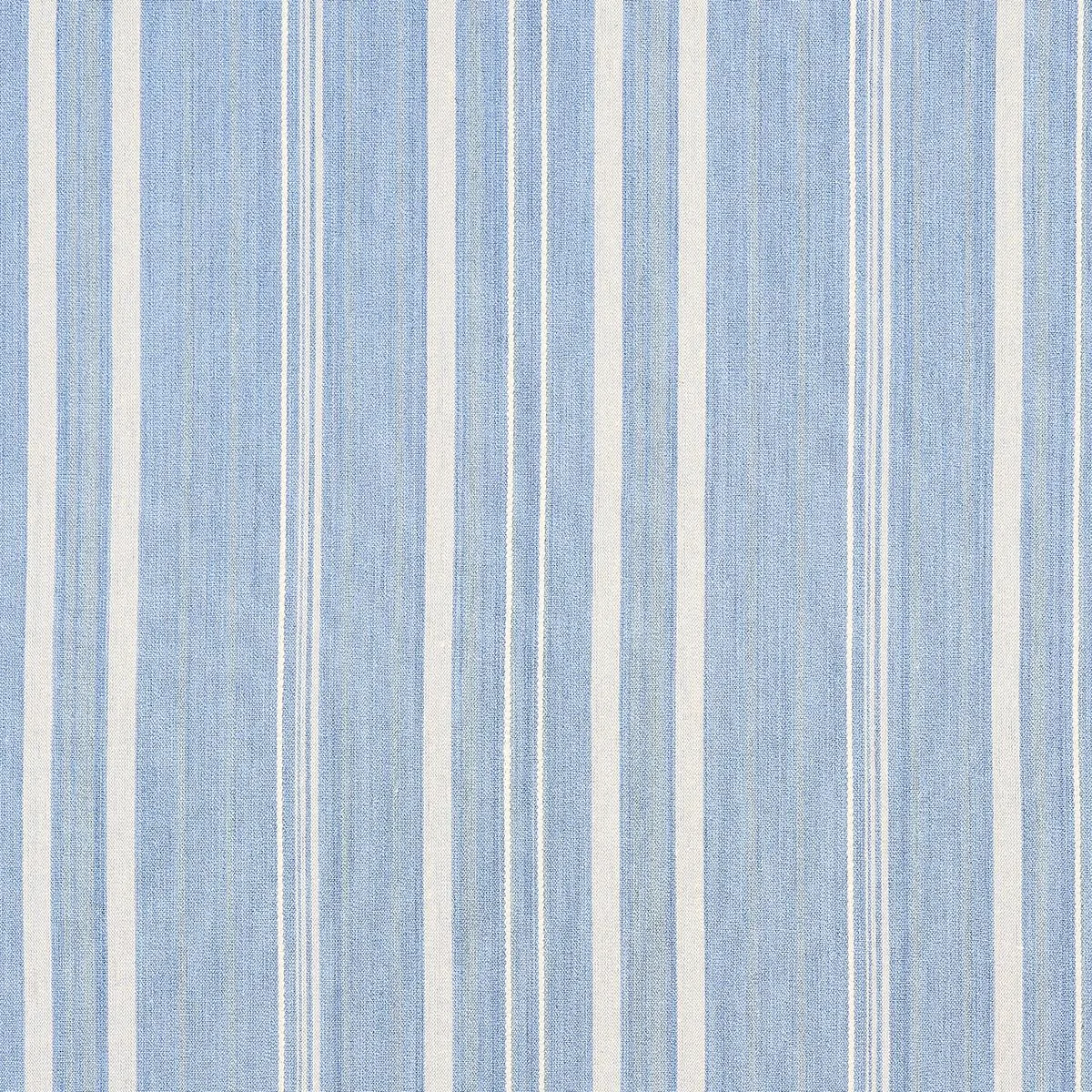 Schumacher 71883 Cajamarca Stripe Chambray fabric swatch