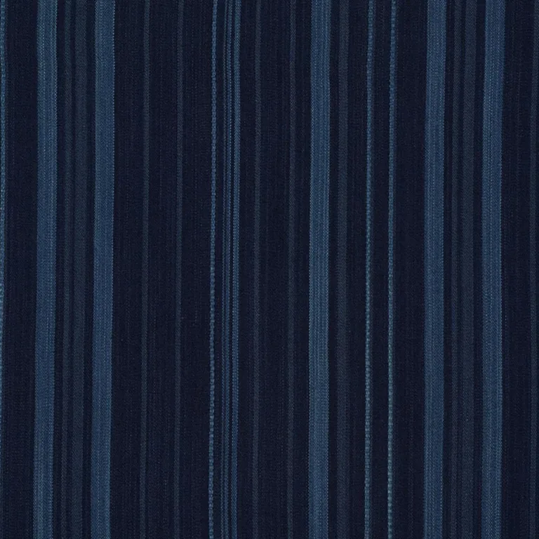 Schumacher 71880 Cajamarca Stripe Indigo fabric swatch