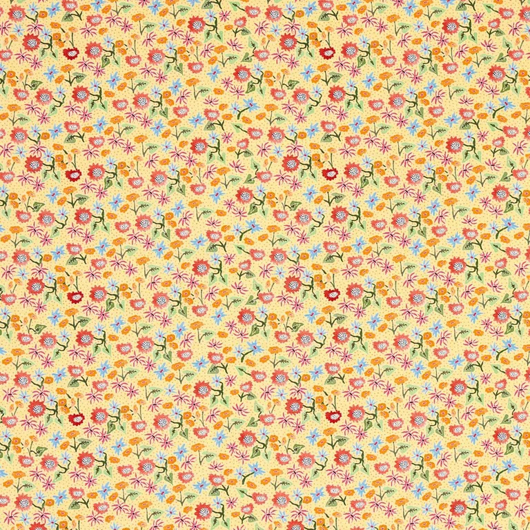 Schumacher 180172 Calico Giverny fabric swatch
