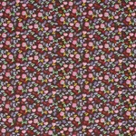 Schumacher 180171 Calico Multi On Brown fabric swatch