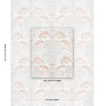 Schumacher 1283004 Calicut Aqua fabric swatch