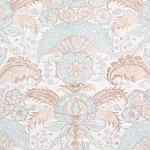 Schumacher 1283004 Calicut Aqua fabric swatch