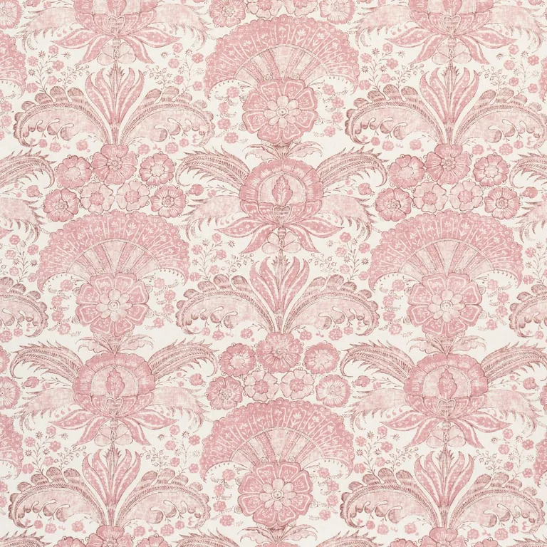 Schumacher 1283005 Calicut Blush fabric swatch