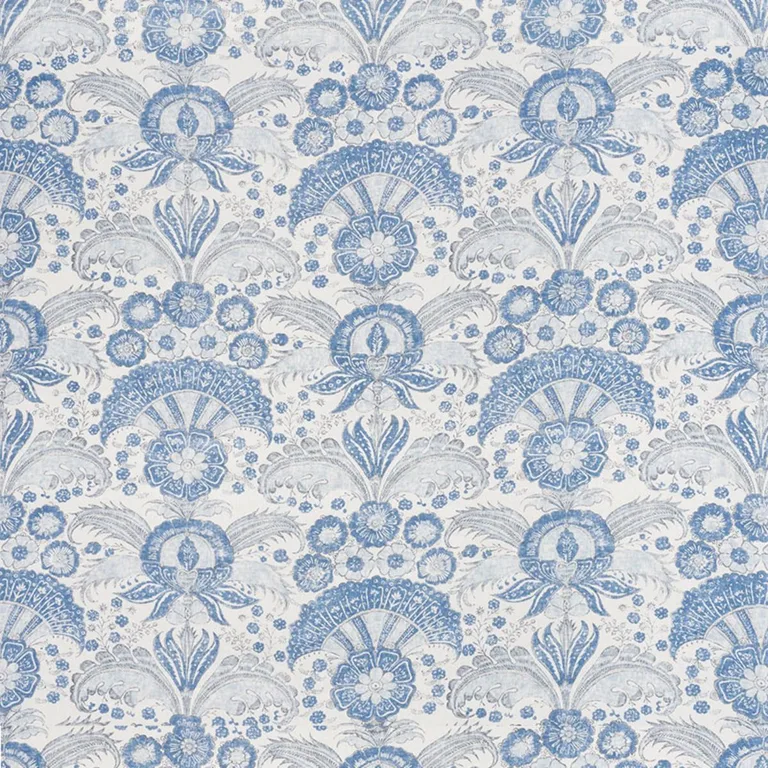 Schumacher 178100 Calicut Delft fabric swatch