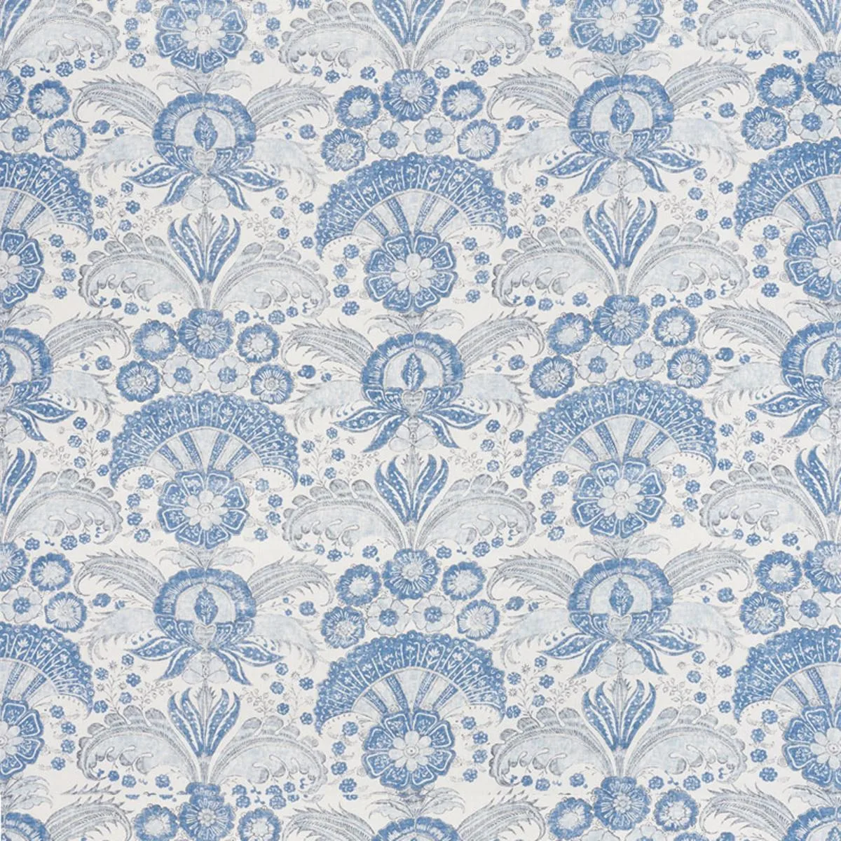 Schumacher 178100 Calicut Delft fabric swatch