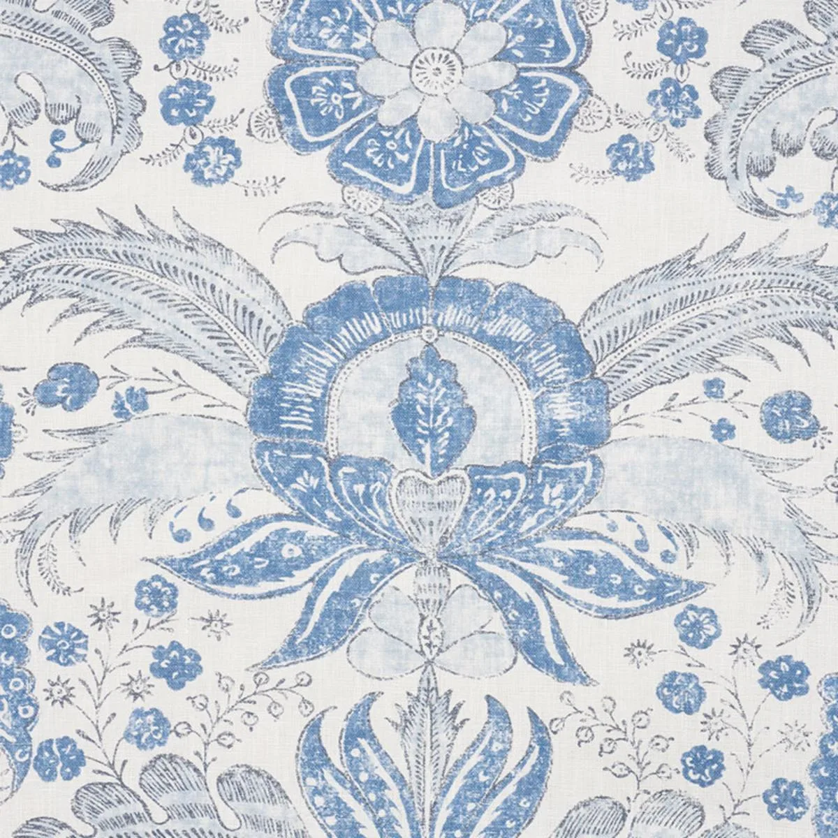 Schumacher 178100 Calicut Delft fabric swatch