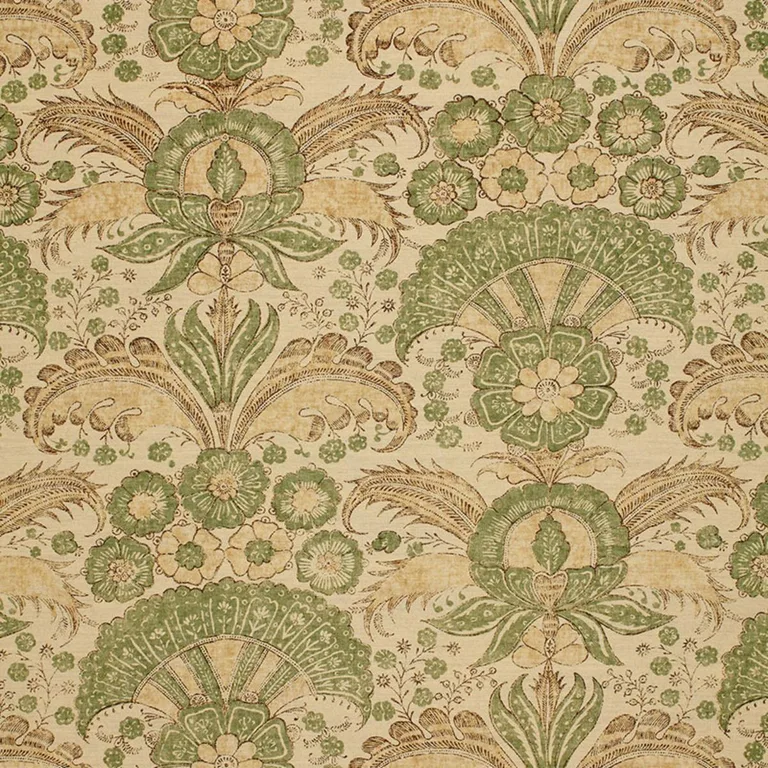 Schumacher 1283001 Calicut Mineral fabric swatch