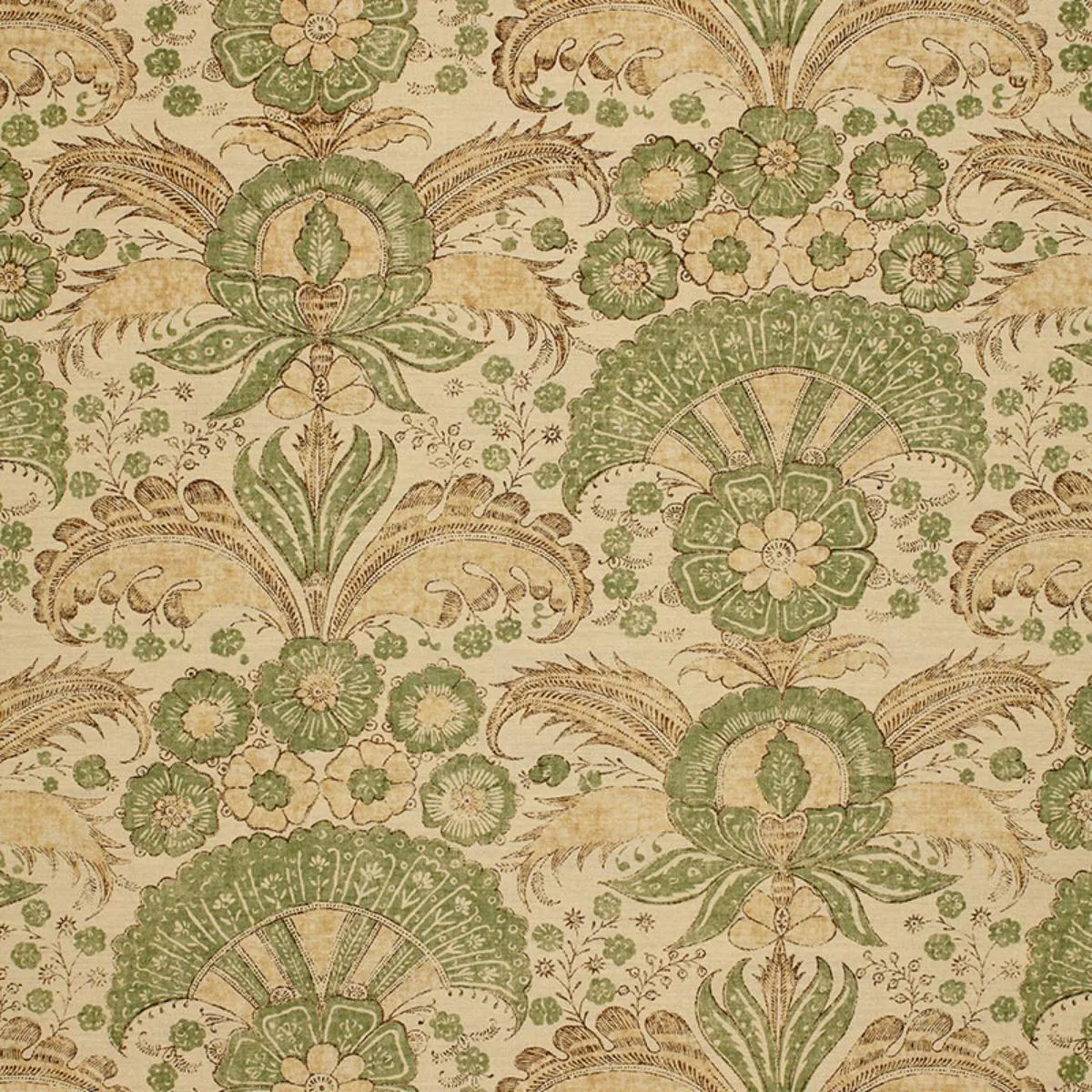 Schumacher 1283001 Calicut Mineral fabric swatch