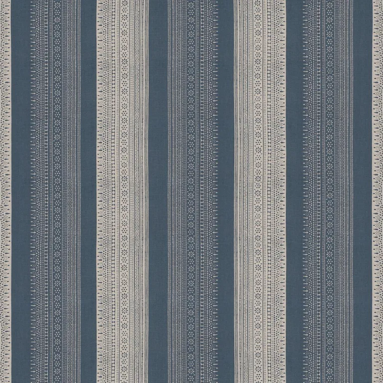 Schumacher 182902 Calista Block Print Indigo fabric swatch