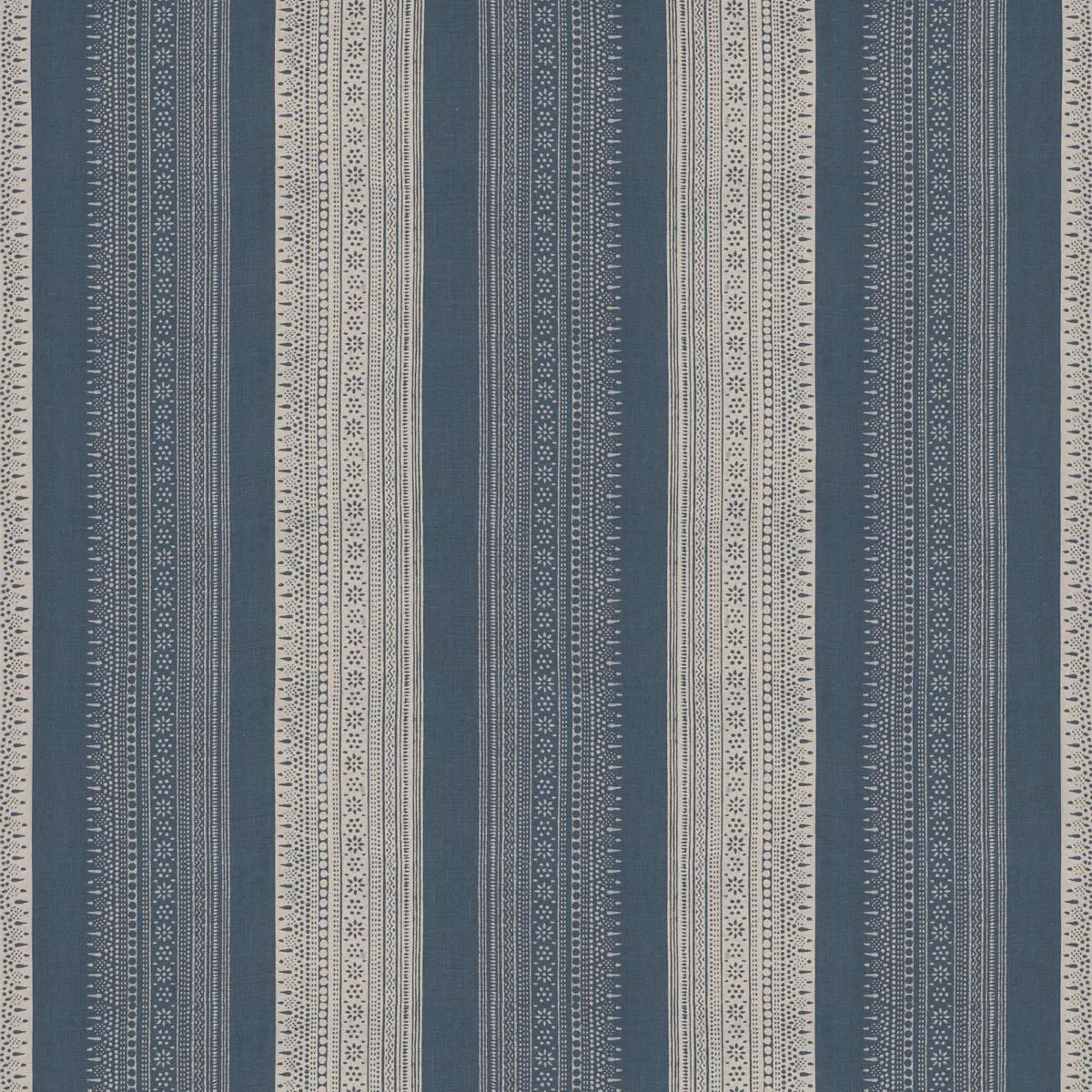 Schumacher 182902 Calista Block Print Indigo fabric swatch