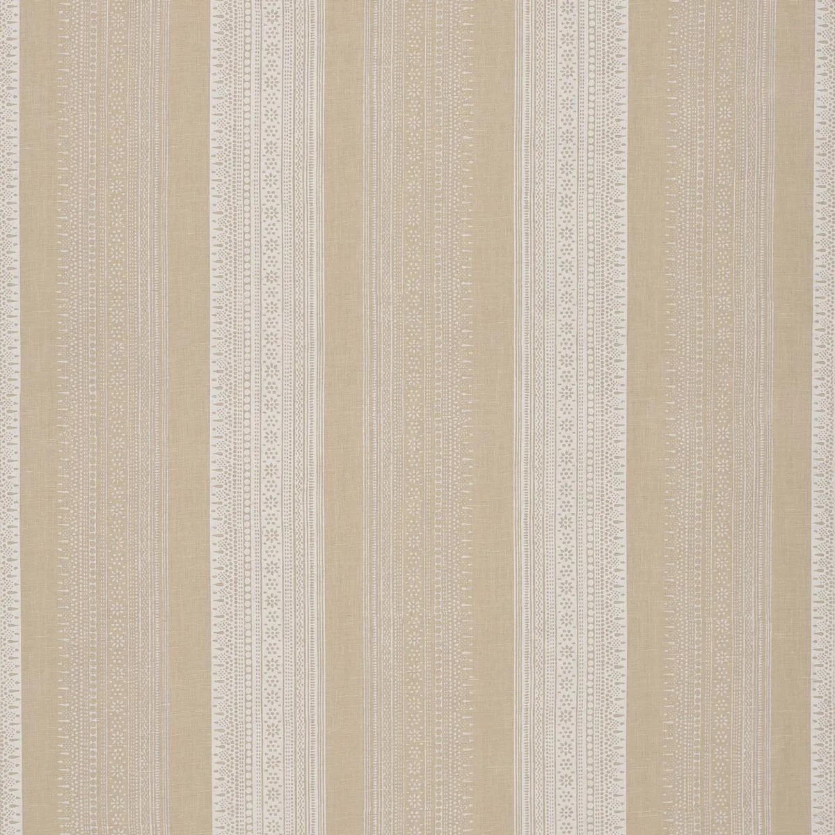 Schumacher 182901 Calista Block Print Natural fabric swatch