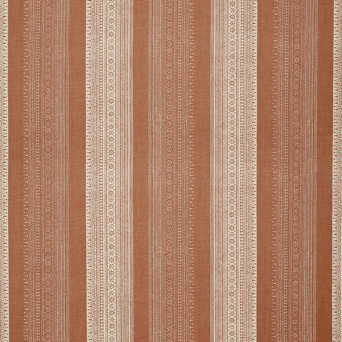 Schumacher 182900 Calista Block Print Spice fabric swatch