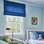 Schumacher 177650 Calisto Cobalt fabric swatch
