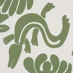 Schumacher 182490 Call Of The Jungle Forest Green fabric swatch